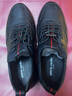 皮爾卡丹（pierre cardin）男鞋休閑運動(dòng)時(shí)尚輕便厚底細紋軟牛皮健步鞋松緊帶百搭皮鞋男平價(jià) 黑色 圓頭1 38 (240mm) 曬單實(shí)拍圖