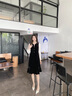 BUOUBUOU【輕宴社交】2025春季新款法式彈力絲絨魚尾連衣裙女 黑色B88 S 曬單實拍圖