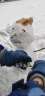 慕熙威尔儿童骑行手套男女孩秋冬季加绒加厚防水保暖学生登山训练玩雪骑车 深蓝色 L（8-14岁） 实拍图