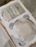 惠寻 京东自有品牌 16件套欧式竖纹黑线家用碗碟餐具套装 实拍图