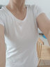 棲紀煙灰色短袖t恤女純棉上衣女裝2025夏季新款半袖圓領(lǐng)正肩韓版修身 白色【精梳棉】 XL 建議(106-120斤) 曬單實(shí)拍圖