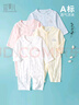 宜爽兒嬰兒連體衣夏季新生兒冰絲哈衣男女寶寶超薄空調(diào)爬服 白色73 曬單實拍圖