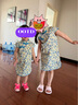 Classic Teddy精典泰迪女童連衣裙兒童旗袍純棉中小童裝國風(fēng)淑女裙子 藍色 90  曬單實(shí)拍圖