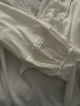 茵曼【博主同款】2023秋女装法式通勤荷叶边拼接刺绣长袖衬衫衬衣 珍珠白 S 实拍图