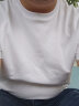 雅戈尔（YOUNGOR）短袖T恤男圆领丝柔棉面料透气舒适精致工艺T恤新品 VSPC533094BYA白色 L 实拍图