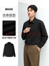 HLA海瀾之家長(cháng)袖襯衫男輕商務(wù)經(jīng)典系列保暖襯衣男冬 黑色花紋4C XL 180/100A 推薦161~172斤 曬單實(shí)拍圖