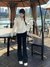 JNBY/江南布衣秋冬新品美莉諾棉羊毛針織衫連帽套頭柔軟毛衫5O8312380 111/淡米白 XS 曬單實拍圖