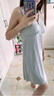 Mom Jane莫代爾孕婦睡裙春夏季薄款背心裙家居裙帶胸墊喂奶夏天生產(chǎn)服醫(yī)院 灰色 M 曬單實(shí)拍圖
