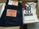 Mbbcar14OZ基礎款百搭休閑重磅赤耳丹寧九分褲M(mǎn)BBCAR窄幅原創(chuàng  )設計牛仔褲 洗水藍 30 曬單實(shí)拍圖