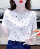 紅蜻蜓純棉白色t恤女裝夏裝新款上衣簡(jiǎn)約設(shè)計(jì)感印花短袖體恤衣服潮 白色短袖 L 建議110-125斤 曬單實(shí)拍圖