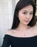 奢萊斯勒奢侈飾品【七夕情人節(jié)禮物】心中有你項鏈女氣質(zhì)彩金吊墜生日送禮 藍(lán)鉆英文項鏈（示愛神器） 順豐 品牌禮盒 曬單實拍圖