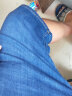 南极人牛仔短裤男中年弹力七分裤夏季薄款休闲裤男 7分牛仔短裤直筒中裤 6065蓝色 35（2尺8） 实拍图