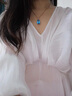 海卡依18K金項(xiàng)鏈女鉆石項(xiàng)鏈寶石項(xiàng)鏈紀(jì)念日520情人節(jié)生日禮物送 18k金項(xiàng)鏈+18k金托帕石吊墜 曬單實(shí)拍圖