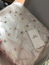shunya高端品牌碎花連衣裙夏天短袖女裝新款收腰顯瘦雪紡裙清新裙子 淡黃色 蒲公英 M 曬單實(shí)拍圖