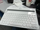 罗技（Logitech）K480 无线键盘 蓝牙键盘 ipad手机平板电脑键盘鼠标套装手机键盘外设键盘便携键盘 K480白+蓝牙适配器 实拍图