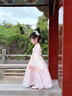 貝優(yōu)可古月家.粉瑤兔 漢服女童春秋款兒童中秋中國風(fēng)仙女裙仙氣玉兔襦裙 粉色 120 含披帛 曬單實(shí)拍圖