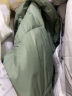 艾莱依鹅绒羽绒服女2023款气质时尚短款抽绳收腰连帽外套冬 青榄绿155 实拍图
