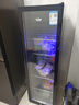 新飛（frestec）冰吧酒柜辦公室大容量小冰箱 家用客廳玻璃單門(mén)展示柜 紅酒 恒溫冷藏柜二級能效復古款 178升黑內膽【冷藏+微冷凍+帶燈+帶鎖】 曬單實(shí)拍圖