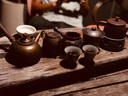私朹堂 手抓壺 手工鎏金茶壺創(chuàng  )意日式家用陶瓷手抓壺仿古功夫茶具杯大號蓋碗 鐵釉茶壺泡茶器隨手泡 鐵釉手抓壺 曬單實(shí)拍圖