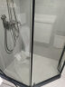 箭牌（ARROW） 淋浴房黑色钻石型浴室干湿分离不锈钢玻璃隔断家用玻璃门平开门 900*1000 不锈钢【1959】现货 实拍图