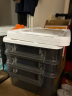 禧天龙化妆品收纳盒桌面药盒玩具收纳箱整理箱杂物储物盒透明灰7升3个装 实拍图
