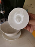 HOI KONG懸停三才大號蓋碗白瓷茶杯陶瓷套裝功夫茶具單個(gè)敬茶碗茶具送禮 純白懸停蓋碗200毫升  曬單實(shí)拍圖