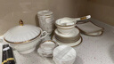 恒鴻 歐式新款骨瓷碗碟餐具套裝家用景德鎮(zhèn)高檔餐具整套喬遷禮品 香緹蘭60件 曬單實(shí)拍圖