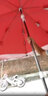 啟勵(lì)遮陽(yáng)傘戶外太陽(yáng)傘大號(hào)擺攤用雨傘大型庭院沙灘傘折疊夜市地?cái)倛A傘 雙層2.4紅色三層架/銀膠加厚 曬單實(shí)拍圖