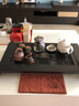 言致孔明大號茶盤(pán)實(shí)木排水儲水抽屜茶臺整套功夫茶具黑檀茶托盤(pán)排水式 A3 大孔明茶盤(pán)棕色不銹鋼底盤(pán) 曬單實(shí)拍圖