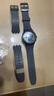 適用于斯沃琪Swatch SUSB401 SUSW402 SUSN401 SUSR401硅膠表帶男女 灰色 20mm 曬單實(shí)拍圖