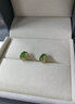 歐采妮天然碧玉耳釘18K金鑲玉耳釘和田玉碧玉耳環(huán)玉石菠菜綠禮物附證書 小號【少量現(xiàn)貨】 曬單實拍圖