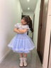 常春藤常春藤兒童裝女童2024夏季新款  亮片輕盈網(wǎng)紗連衣裙蓬蓬裙tutu裙 水藍色 120cm 曬單實(shí)拍圖