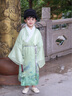 羅蒙漢服男童中國風(fēng)兒童新中式古裝演出服 青山綠男童漢服套裝 110 曬單實(shí)拍圖