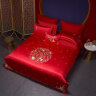 罗莱家纺 结婚四件套全棉贡缎大提花床单被套床上用品 220*250cm 实拍图