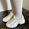 彪馬（PUMA）【老爹鞋】復古增高厚底鞋女子休閑鞋PULSAR WEDGE402240 白色-灰色-銀色-02 38 曬單實(shí)拍圖