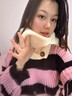RINDU圍脖冬季女毛線圍脖套潮流韓版純色防寒加厚保暖護(hù)頸針織披肩QC 米色【斜扣圍脖】 均碼 1個 【針織保暖】 曬單實拍圖
