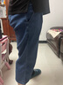 緣家馨（yuanjiaxin）夏裝薄款孕婦褲外穿牛仔七分褲天絲孕婦短褲寬松加肥大碼直筒褲 深蘭色 L 曬單實(shí)拍圖