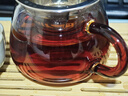 班意 公道杯 公杯分茶器 分茶勻杯茶海200ML純手工高硼硅耐熱玻璃 迷你小巧花海 紅+杯漏小號帶卡扣 曬單實(shí)拍圖