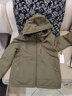 北狼盾 秋冬男裝加絨夾克保暖戶(hù)外休閑厚款外套8818 軍綠色 XL (125斤-140斤) 曬單實(shí)拍圖