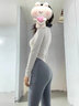 SPLAN喚醒計劃長(cháng)袖緊身瑜伽服上衣女跑步運動(dòng)拉鏈外套彈力訓練健身服 淺燕麥 M 曬單實(shí)拍圖