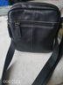 ANDSEEYOU品牌 斜挎包男 真皮男士小背包休閑頭層牛皮單肩包軟皮隨身手機包 黑色 尺寸：18*21*7 曬單實(shí)拍圖