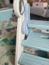 曼龙儿童洗手凳洗漱台阶踩脚凳宝宝卫生间厕所马桶阶梯凳防滑扶手凳子 折叠扶手凳-艾尔弗蓝 实拍图