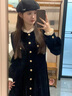 頌簡(jiǎn)依連衣裙女2024秋裝新款法式小香風(fēng)過(guò)年戰(zhàn)袍絲絨氣質(zhì)收腰顯瘦短裙女 【黑色】 M 曬單實(shí)拍圖