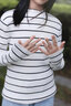 巴拉巴拉童裝兒童毛衣女童秋裝針織衫小童中大童寶寶木耳邊可愛甜美風(fēng) 條紋色-00491 160 cm 曬單實(shí)拍圖