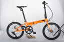 狼途（Langtu） 20寸铝合金折叠自行车男女8速成人学生运动单车便携免安装KY028 芒果黄（碟刹版） 20寸 实拍图