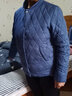 俞兆林媽媽裝秋裝短外套女寬松洋氣2025新款中老年女裝秋冬裝輕薄小棉衣 藍色 XXXL建議120-135斤 曬單實(shí)拍圖