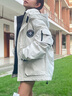 鴨鴨（YAYA）羽絨服男短款2024年冬季新款戶外工裝保暖加厚外套HG 卡其色YE4B010125W L 175/92A 曬單實(shí)拍圖