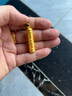 阿梵尼黃金吊墜男女心經(jīng)筒 黑繩項鏈龍柱足金999金掛墜 心經(jīng)吊墜約3.7-3.9g配黑繩 曬單實拍圖