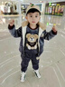 G.DUCKKIDS男童套裝秋冬款三件套裝嬰兒童純棉小孩寶寶衣服0冬裝1-2-3歲外套 MSN毛毛熊雙層三件套灰色 加絨 100cm 曬單實拍圖