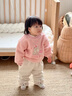 G.DUCKKIDS小黃鴨童裝女童套裝秋冬季新款兒童衣服女小童加絨加厚衛(wèi)衣兩件套 粉色 80尺碼9-12個(gè)月建議寶寶75-85cm 曬單實(shí)拍圖